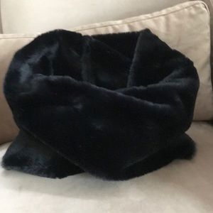 Faux fur infinity scarf